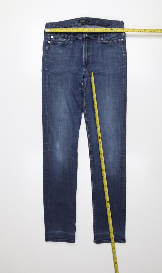 7 For All Mankind Mens Blue Slim Straight Denim Jeans Size 31