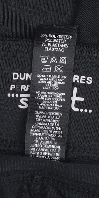 Womens UK Size S Dunnes Stores Slim Fit Capri Black Leggings