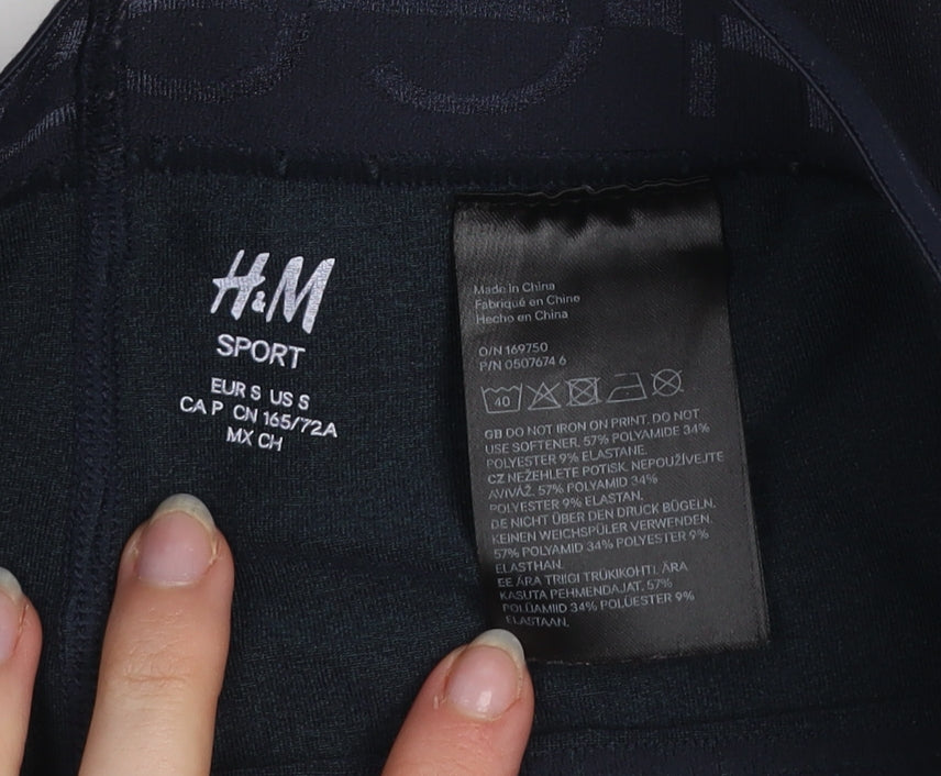 Womens UK Size S H&M Slim Fit Leggings Blue Leggings
