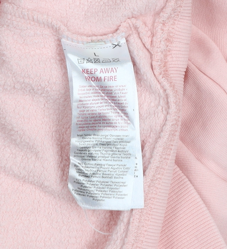 Womens UK Size L Beloved Pink Pullover Sweatshirt