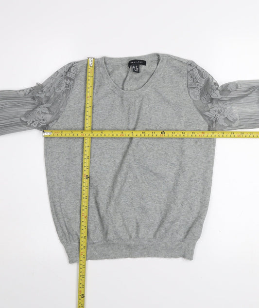 Womens UK Size 12 New Look Grey Pullover Jumper
