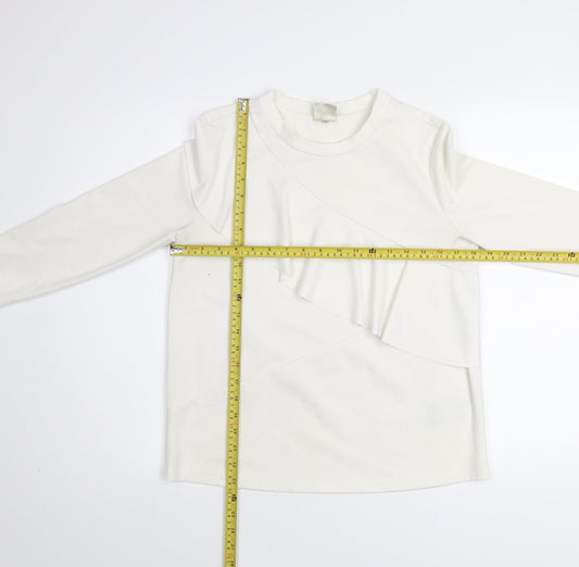 Womens UK Size S Selected Femme White Pullover Sweatshirt