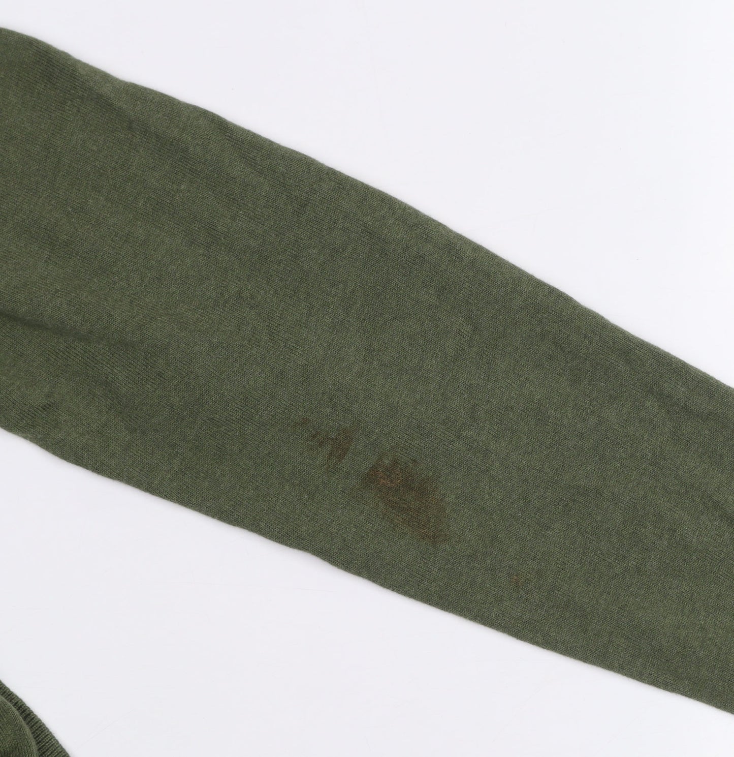 Selected Homme Men's Green Cotton 1/2 Zip High Neck Jumper L