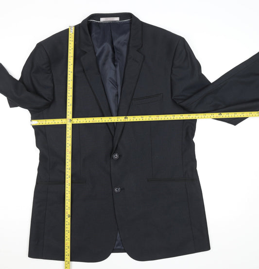 Mens UK Size 42 Burton Menswear London Regular Blue Suit Jacket