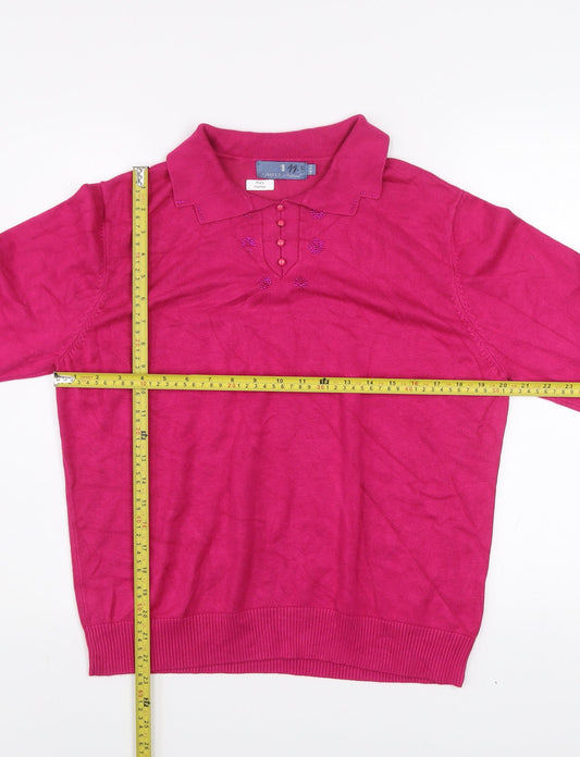 Womens UK Size 18 Castle of Ireland Pink Pullover Jumper