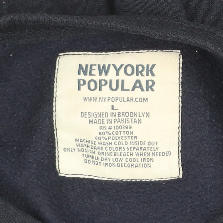 Womens UK Size L New York Popular Blue Pullover Sweatshirt