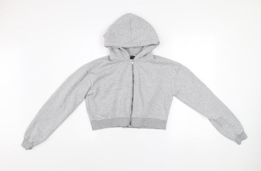 Womens UK Size M PRETTYLITTLETHING Grey Gym & Training Casual Walking Jacket