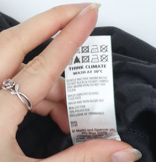 Additional view of Marks & Spencer boys’ black athletic shorts 8-9 years the doodle boy