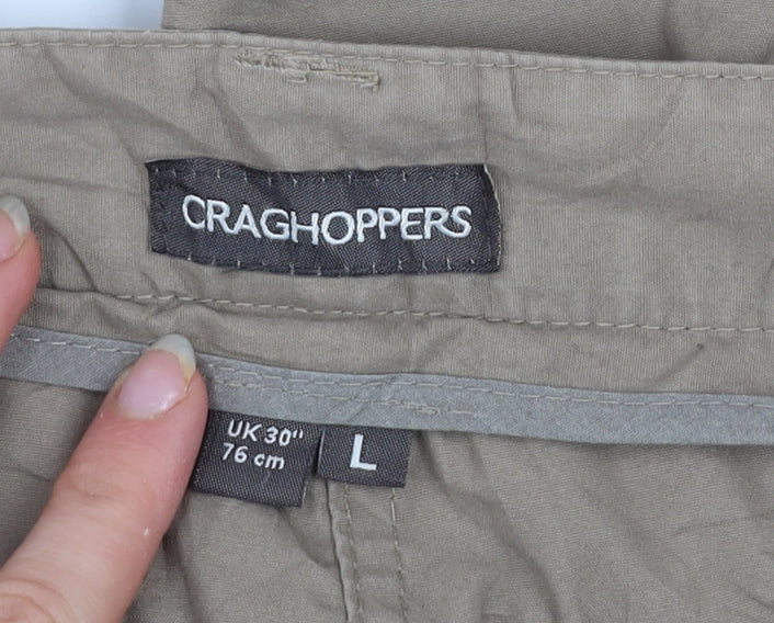 Craghoppers Men's Beige Cargo Convertible Trousers Size L 30in Waist
