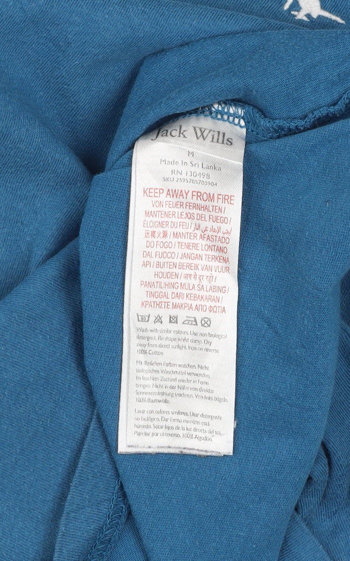 Jack Wills Men’s Blue Classic Fit Cotton Crew Neck T-Shirt Size M