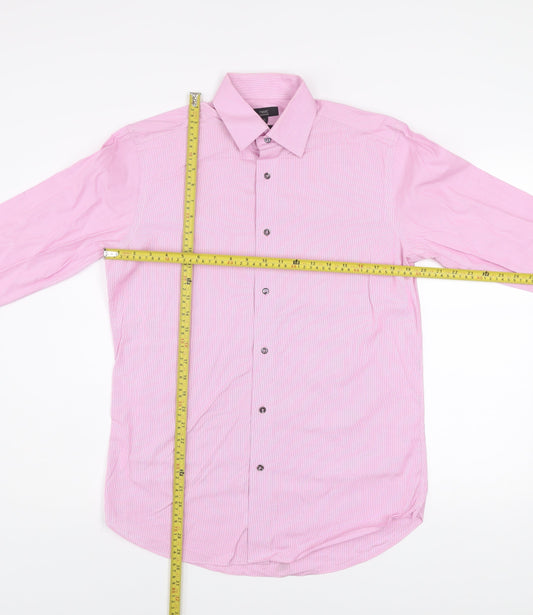 Mens UK Collar Size 15 NEXT Smart Pink Dress Shirt