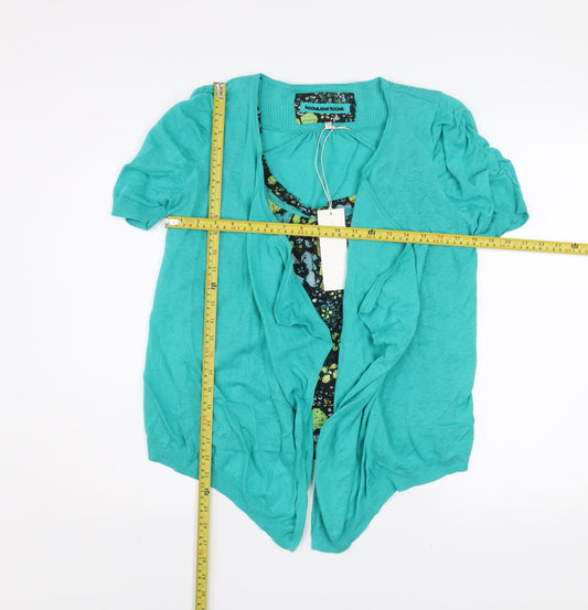 Womens UK Size 12 Rocha John Rocha Green Cardigan Jumper