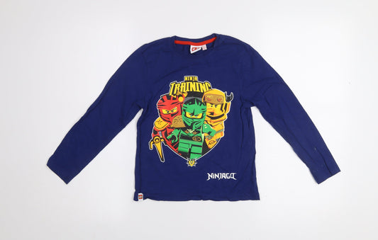 Boys UK Size 6-7 Years LEGO Blue Basic T-Shirt