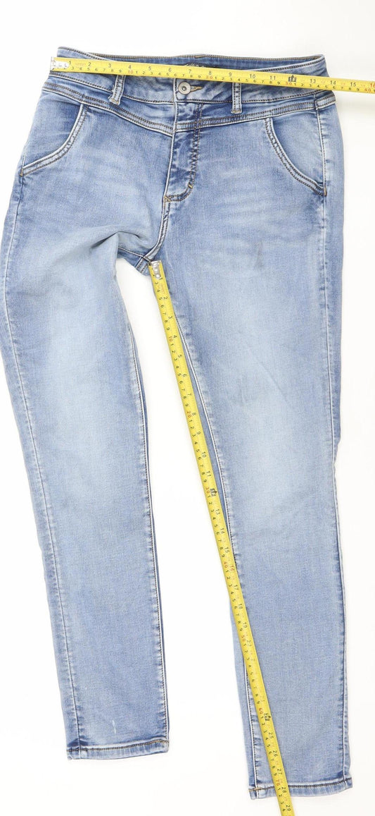 Womens UK Size M Texil3 Regular Fit Straight Blue Jeans