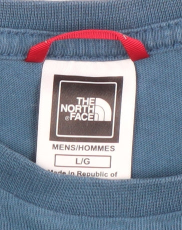 The North Face Men’s Blue Logo Graphic Cotton Crew Neck T-Shirt Size L