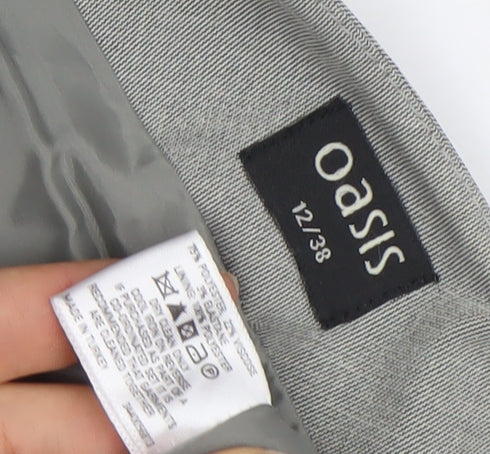 Oasis Women Grey Knee Length Trumpet Skirt Size 12