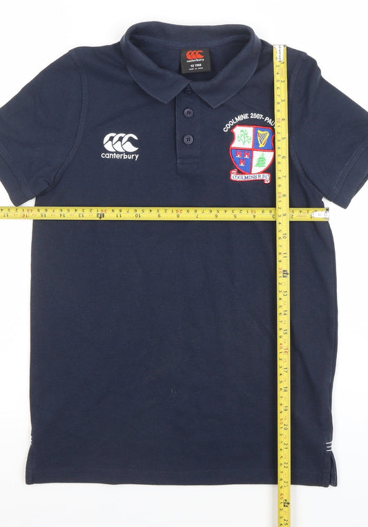 Boys UK Size 12 Years Canterbury Blue Basic Polo