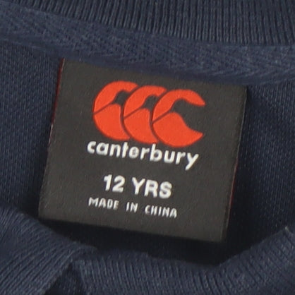 Boys UK Size 12 Years Canterbury Blue Basic Polo