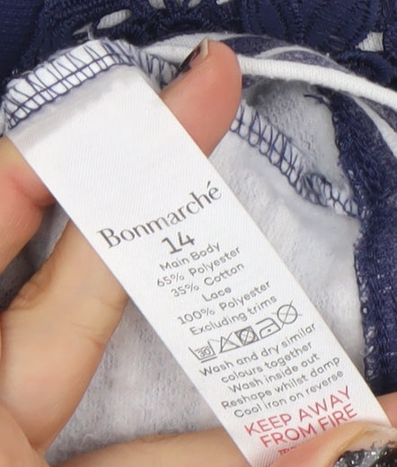 Womens UK Size 14 Bonmarché Blue Pullover Sweatshirt
