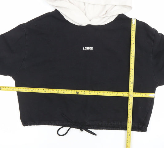 Womens UK Size 10 Zara Black Pullover Hoodie