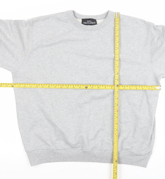 Zara Men’s Grey Cotton Blend Pullover Sweatshirt Size S