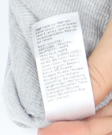 Womens UK Size S River Island Grey Pullover Sweatshirt