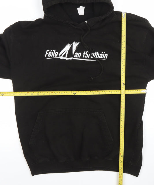 Mens UK Size XL JustHoods by AWDis Black Pullover Hoodie