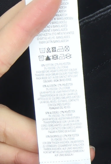 Denim Co. Womens Black Skinny Jeans Size 12 Slim Fit Mid Rise