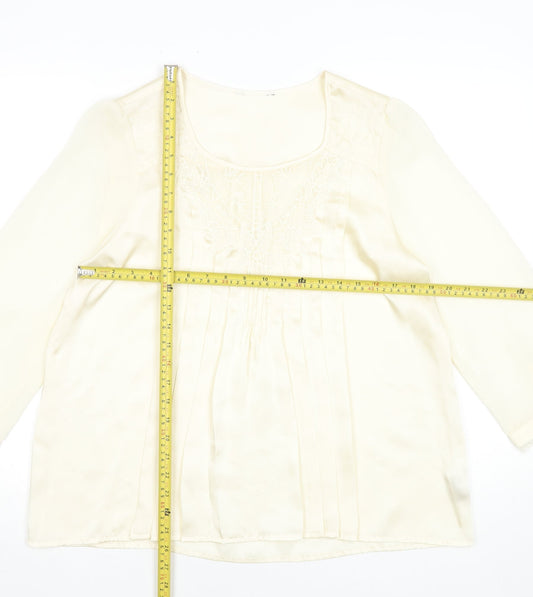 Womens UK Size 16 Savida Ivory Tunic Blouse