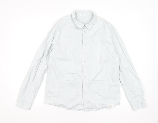 Boys UK Size 14-15 Years Marks and Spencer Grey Basic Button-Up