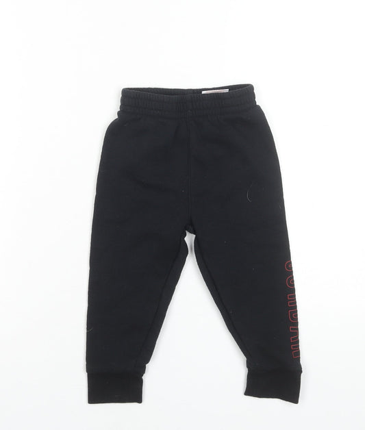 Boys UK Size 2 Years Jordan Regular Fit Jogger Black Trousers