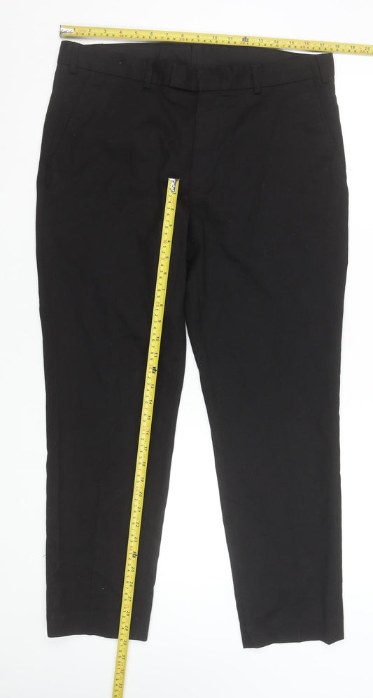 Dunnes Stores Men's Black Regular Fit Chino Trousers 36W 29L