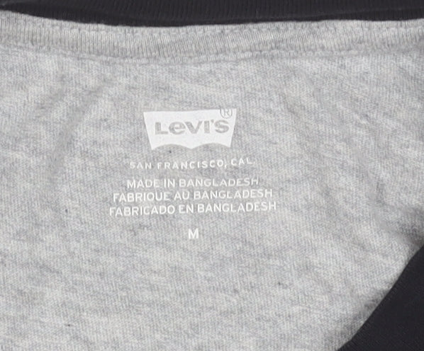 Womens UK Size M Levi's Grey Cropped T-Shirt
