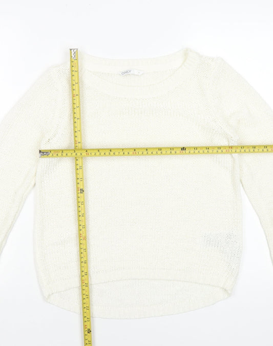 Womens UK Size S Only Ivory Pullover Jumper