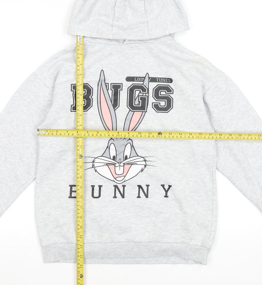 Girls UK Size 12-13 Years Looney Tunes Grey Pullover Hoodie