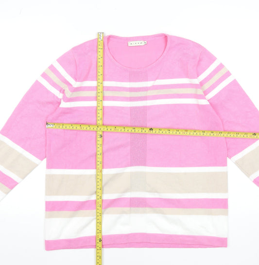 Womens UK Size XL Micha Pink Pullover Jumper