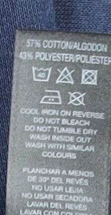 Dunnes Stores Men Blue Cotton Jogger Trousers Size L Regular Fit