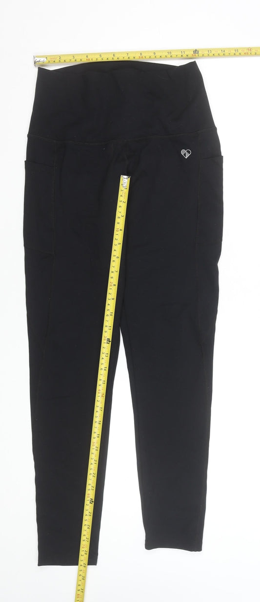 Womens UK Size L PEACHYLEAN Athletic Fit Leggings Black Leggings
