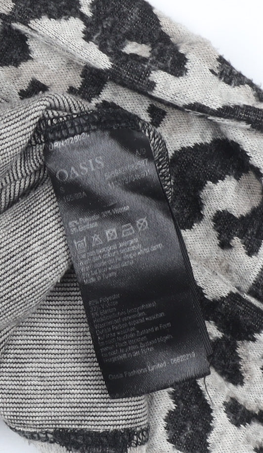 Womens UK Size S Oasis Grey Basic T-Shirt