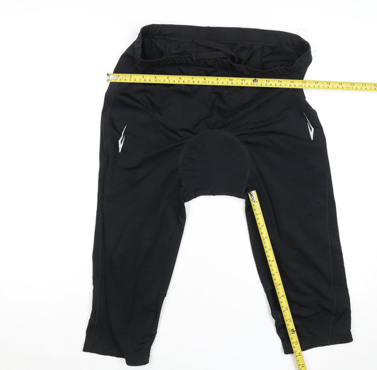 Mens UK Size L Crivit Athletic Fit Compression Black Leggings