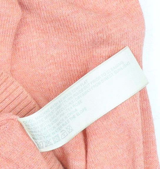 Fat Face Women's Pink Cotton V-Neck Cardigan Size 12