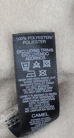 Dunnes Womens Beige Fleece Button Waistcoat L Sleeveless Casual