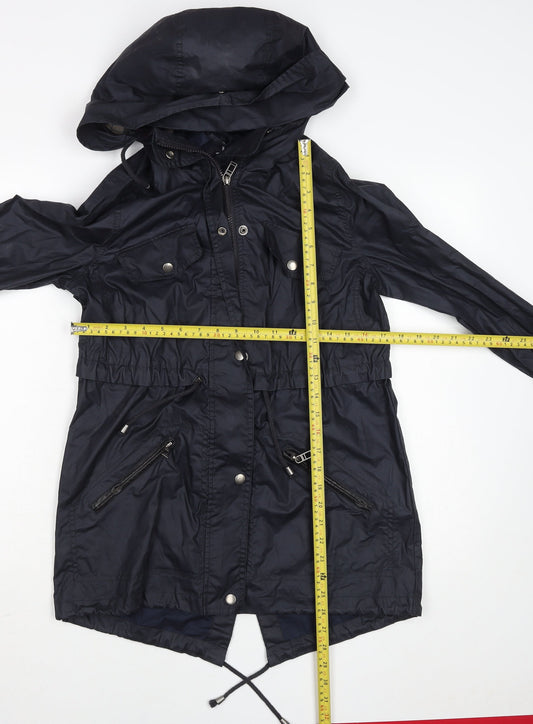Womens UK Size 6 Atmosphere Black Parka Coat