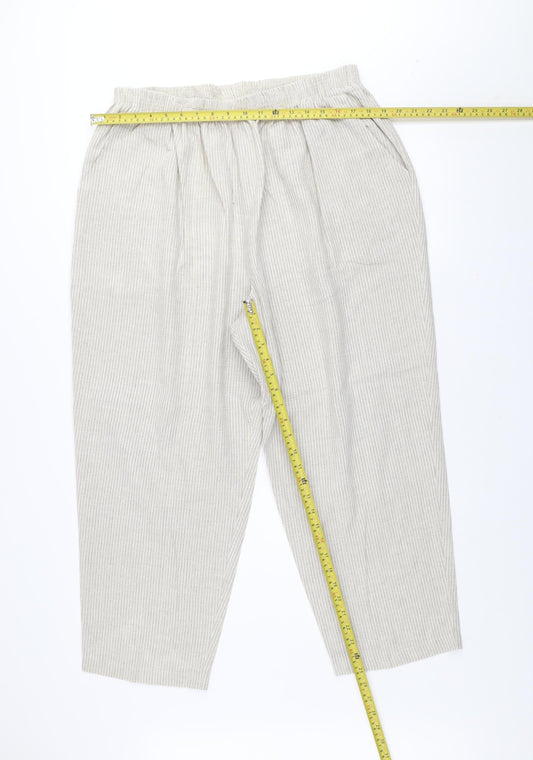 Womens UK Size 24 Briggs New York Relaxed Fit CasualTravel Beige Trousers