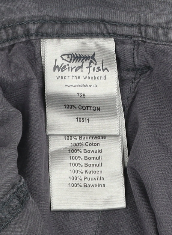 Weird Fish Men's Grey 38 Cargo Shorts Cotton Casual Wear