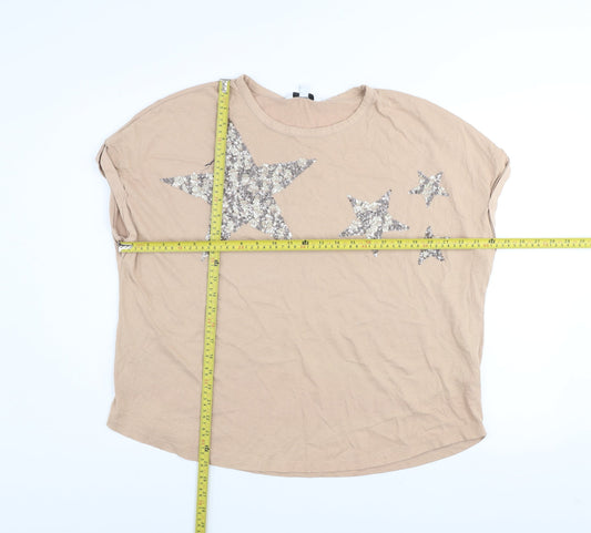 Womens UK Size 18 NEXT Beige Basic T-Shirt