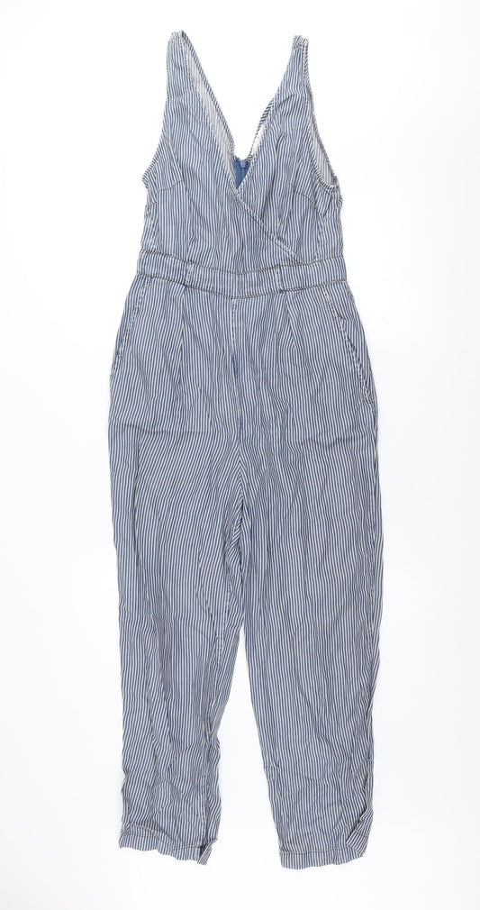 Womens UK Size 10 French Connection One-Piece Blue Jumpsuit