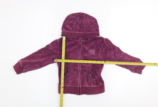 Girls UK Size 4 Years Dunnes Purple Full Zip Hoodie