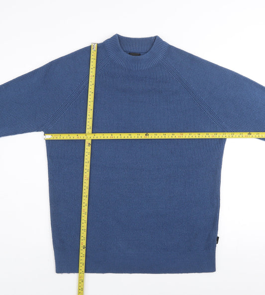 Burton Menswear London Blue Acrylic Crew Neck Men's Jumper Size L