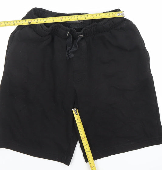 French Connection Men's Black M Sweat Shorts with Drawstring